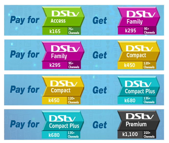 Pay for your DStv subscription and get upgraded to a higher package for